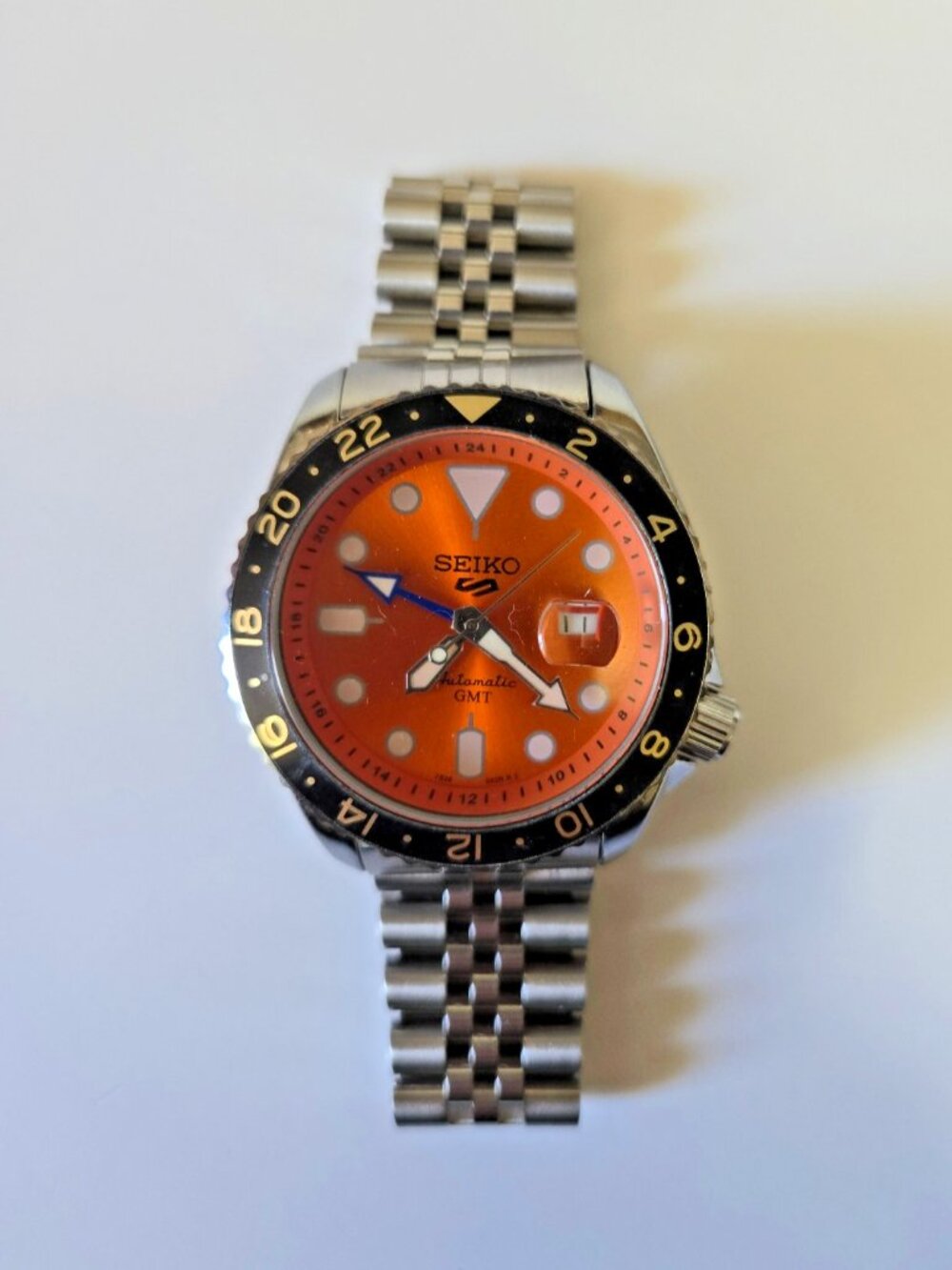 Seiko 5 Sports GMT Orange Dial Automatic Watch